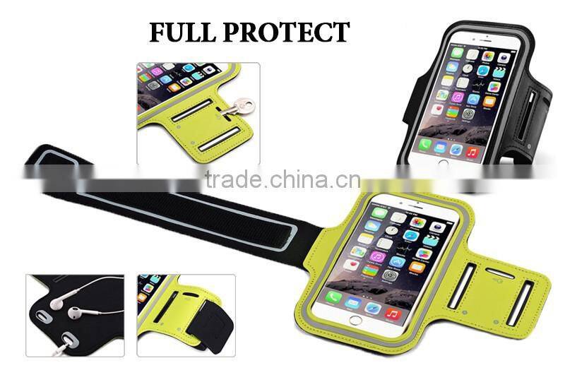 Custom gym sports armband for iphone 6 with key and earphone pocket