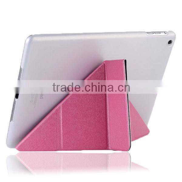 Pu leather three folder Transformers case for tablet For ipad air case D0107