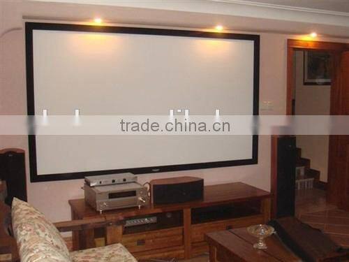 Curved frame Screen 106" 16:9, 3D Perforated Video Fabric, Aluminium Frame Covered