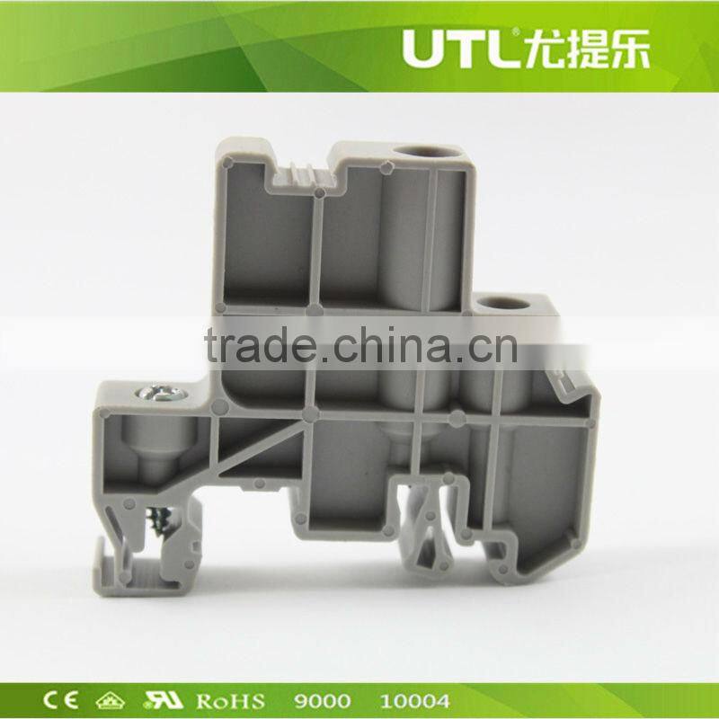 Accessories grey end clamps din rail terminal block