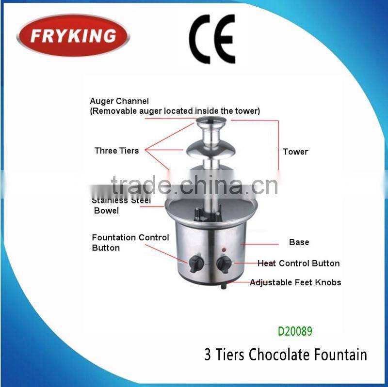 3 Tiers Mini Chocolate Fountain For Party