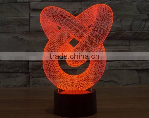 235-Decor Led Light 3d Chain Link Optical Visualization Light Sculpture Curve 3d Viewing Power Save Led Light