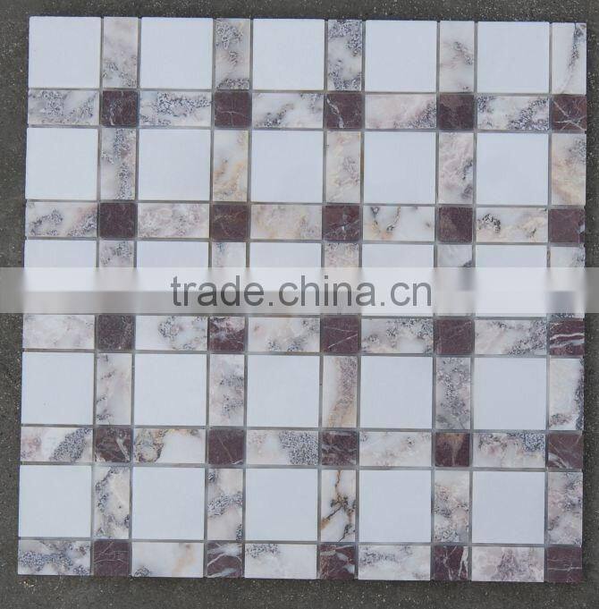 chinese white carrara marble mosaic tile picture