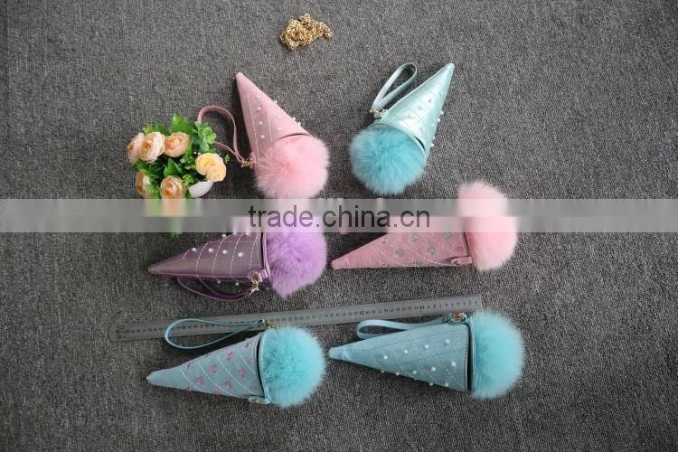 Wholesale Elegant Bag Women Fox Fur Ball Gift Bag