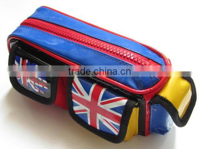 Fashion patent leather pencil bags