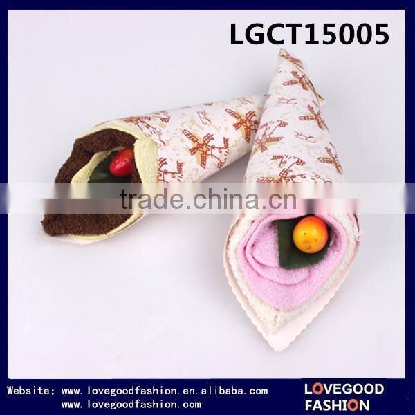 2016 New Design Wholesale Absorbent Handmad Towel Cake