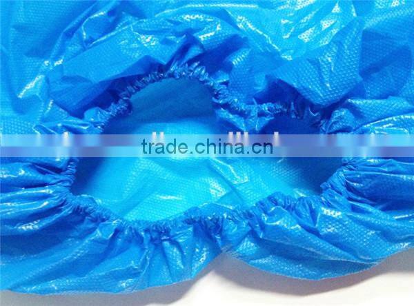 Blue disposalbe automatic PE shoe cover