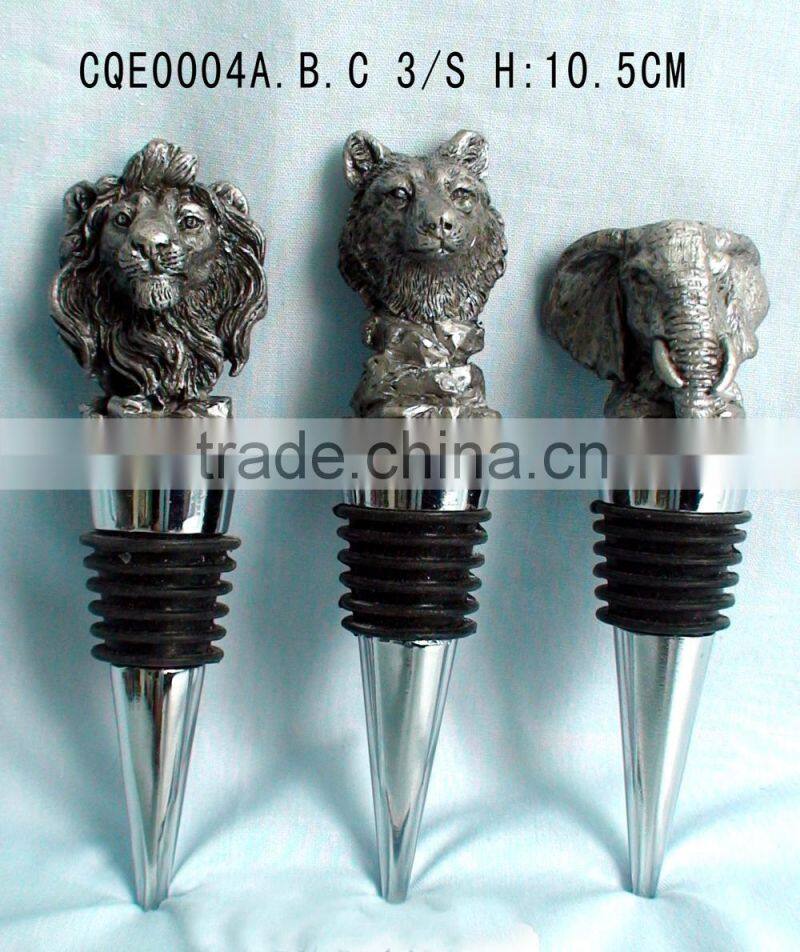fashion animal design metal squirrel wine bottle stopper