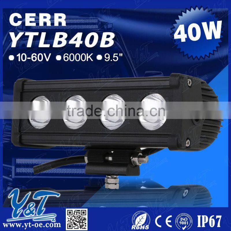 9.5 inch 40w 3500 lm led work light bar car truck boat off road flood lamp bulb