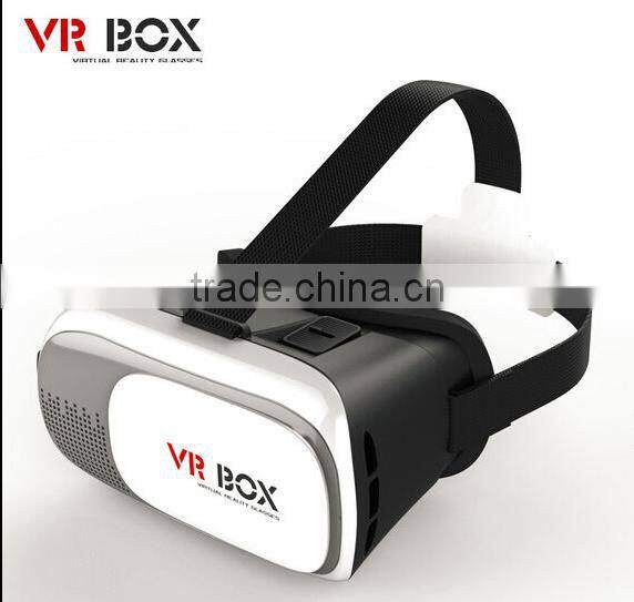 Google cardboard HeadMount VR BOX 2.0 Version VR 3D Glasses for 3.5"-6.0" Smart Phone + bluetooth remote controller with package