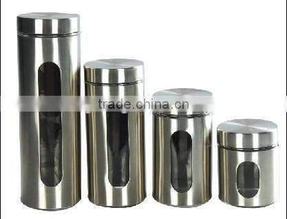 Stainless steel coating glass storage jars