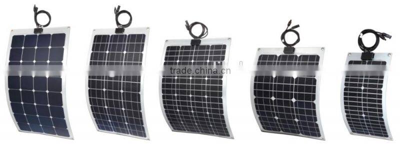 Hot Sale 75W Flexible Solar Panel for 12V Battery Monocrystalline Silicon Semi Flexible Solar