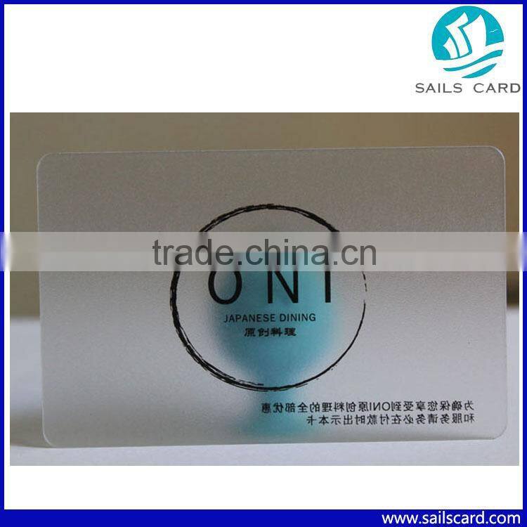 High quality 30mil Standard Plastic Clear Transparent PVC Cards