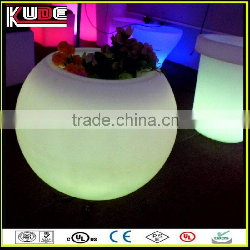 hot selling decorative plastic led flower pots/ planters pot with colorful