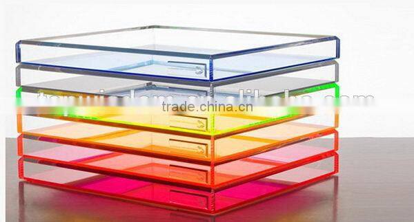 Fashionable latest paper and pens acrylic trays