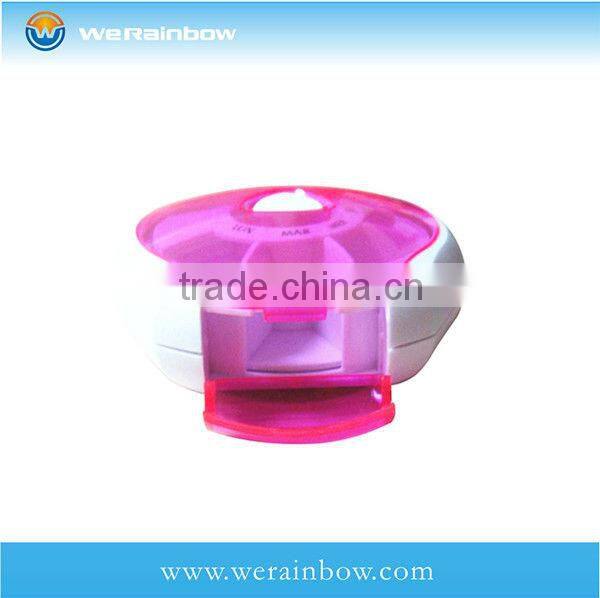 weekly round 7 compartment pill box