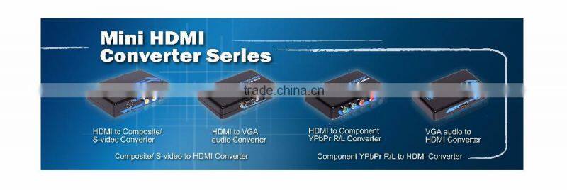 2016 China supplier HDMI to VGA + Stereo Audio converter 1080P vga hdmi converter