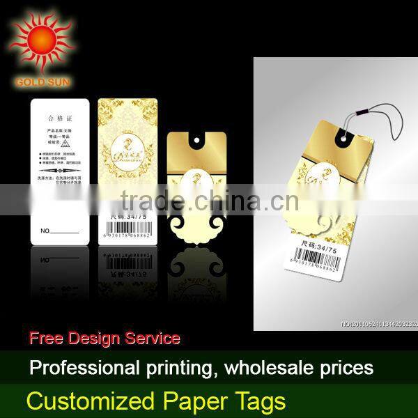 folded paper hang tag