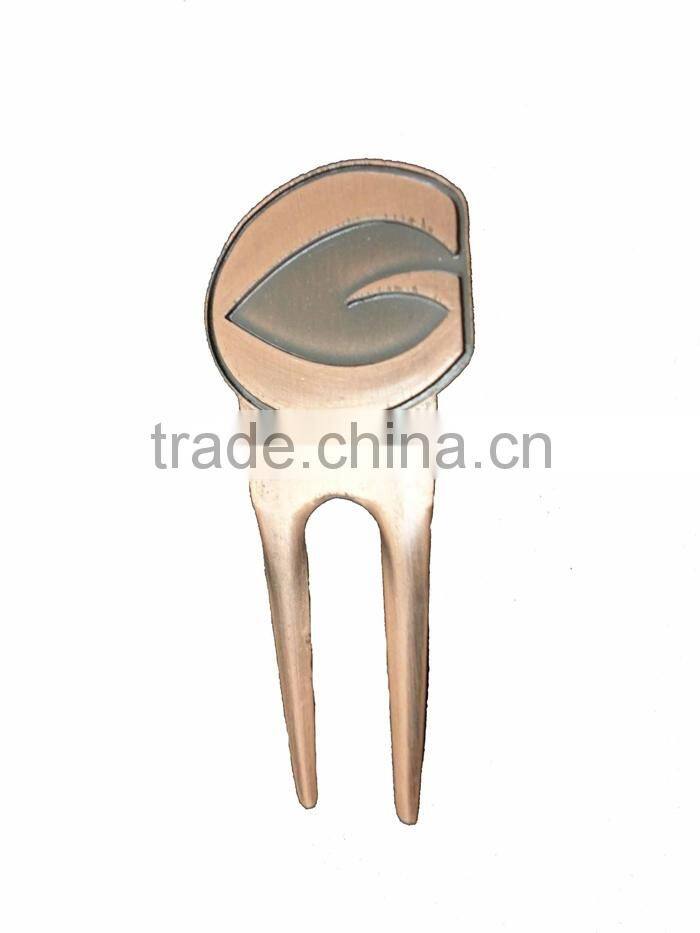 custom divot tool with golf ball marker