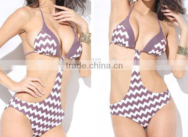 The latest chevron USA bikini swimwears, sexy one piece swimsuit
