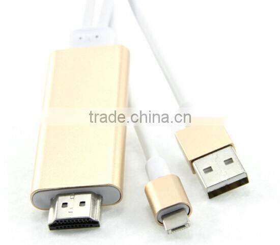 2 in 1 Micro usb/usb MHL HDTV Cable for iphone and samsung 2m