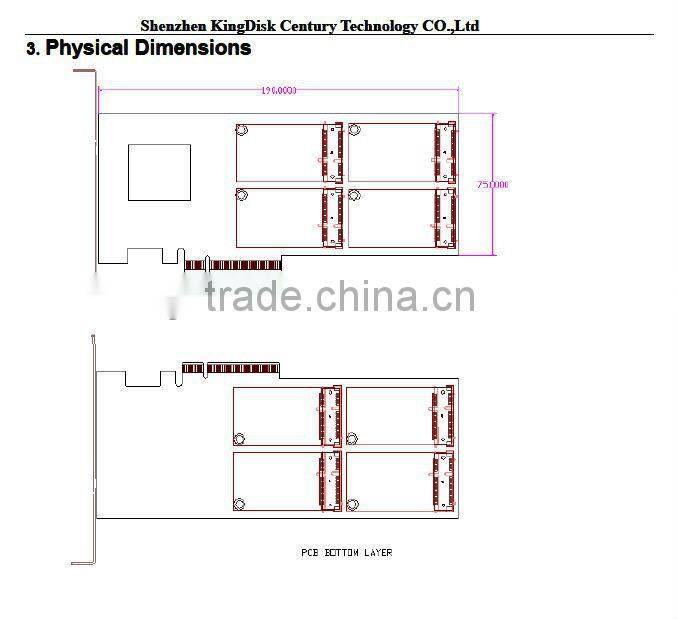 KingDian Brand PCIE card 500gb 1TB PCIE express 2.0 SSD drive