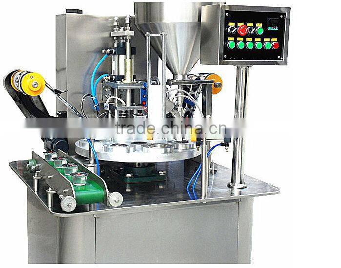 PP cup filling and sealing machine for yogurt packaging
