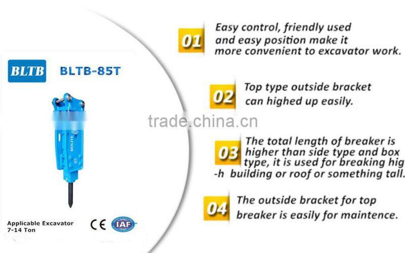 BLTB-85T Top Type high quality Hydraulic Hammer suitable for 7-14 ton excavator