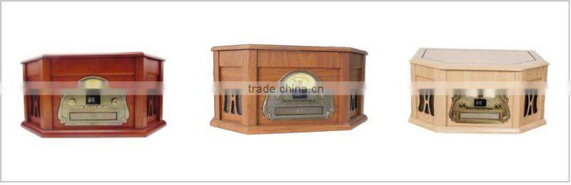 Rain Lane Antique Multi Function Variable Speed Turntable Vinyl Record Player