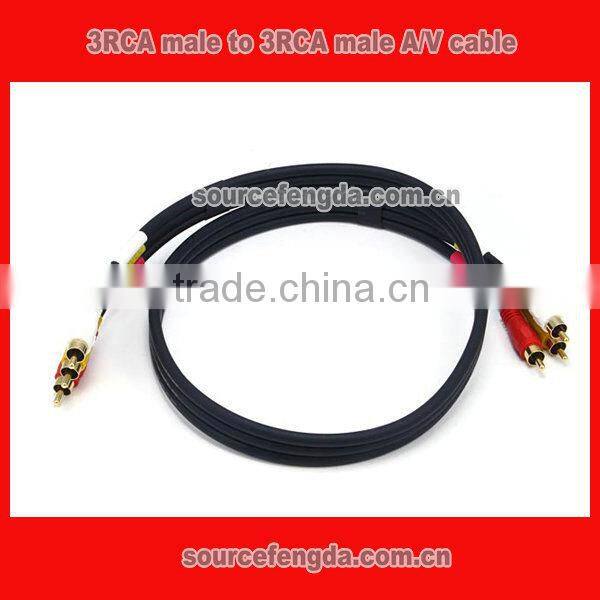 High quality composite 3 RCA to 3 RCA M/M A/V cable