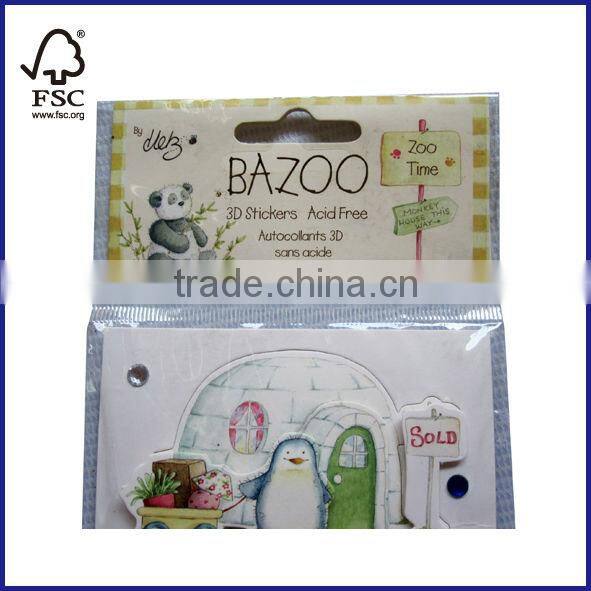 chipboard kids 3D sticker