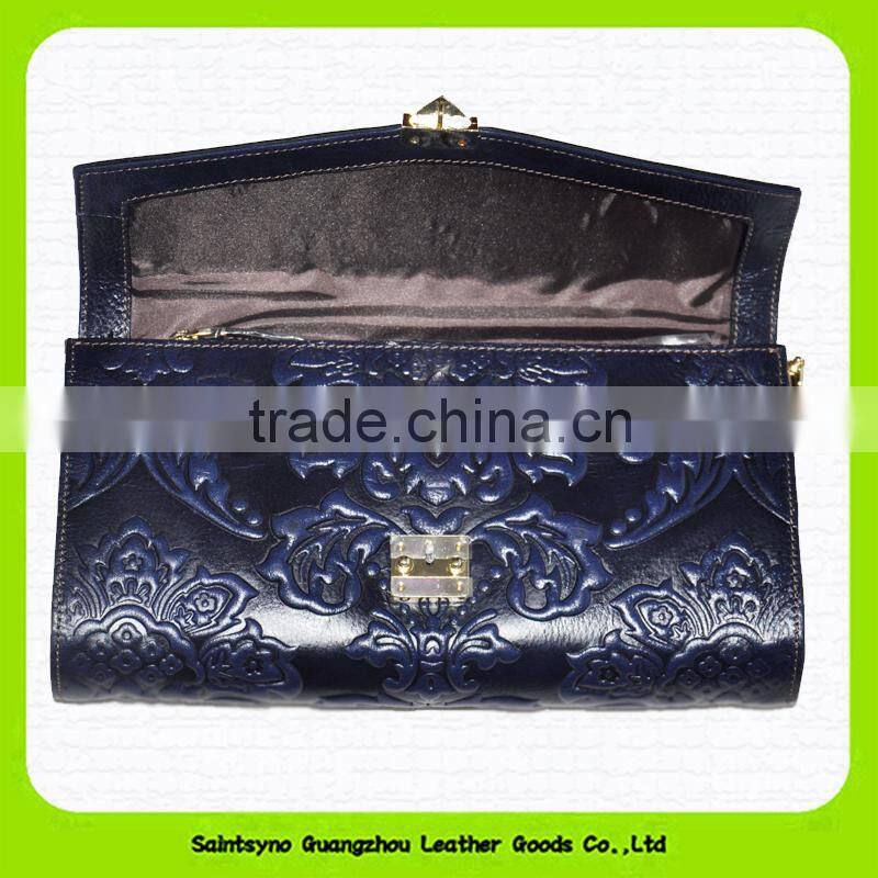 15625 Promotion cheap designer business cow leather rfid men wallet with embossing