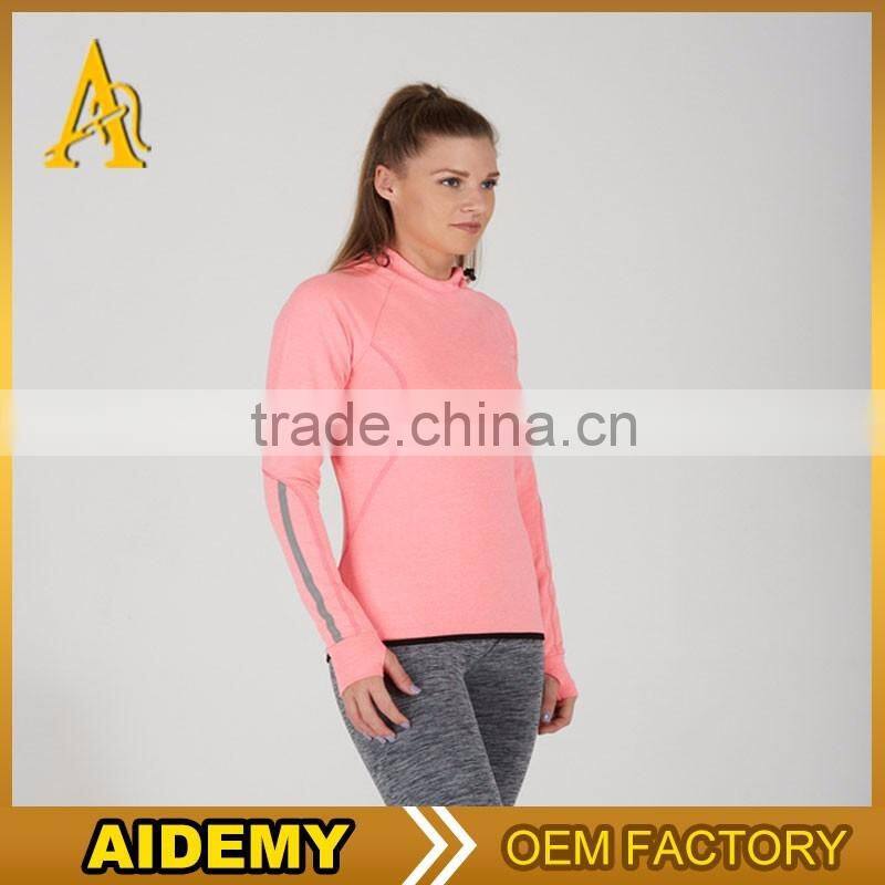 woman sportswear apparel clothing custom round neckline gym hoodies