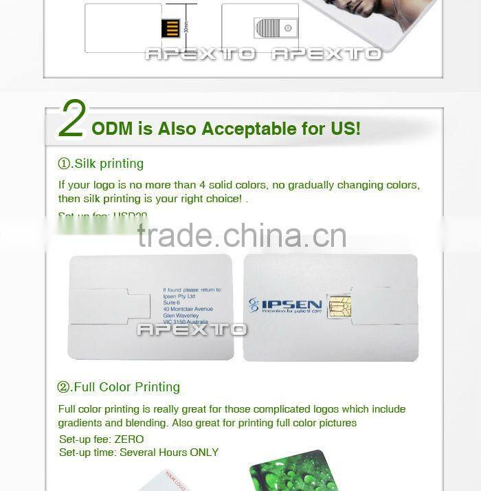 Business personal card usb flash with free logo printing