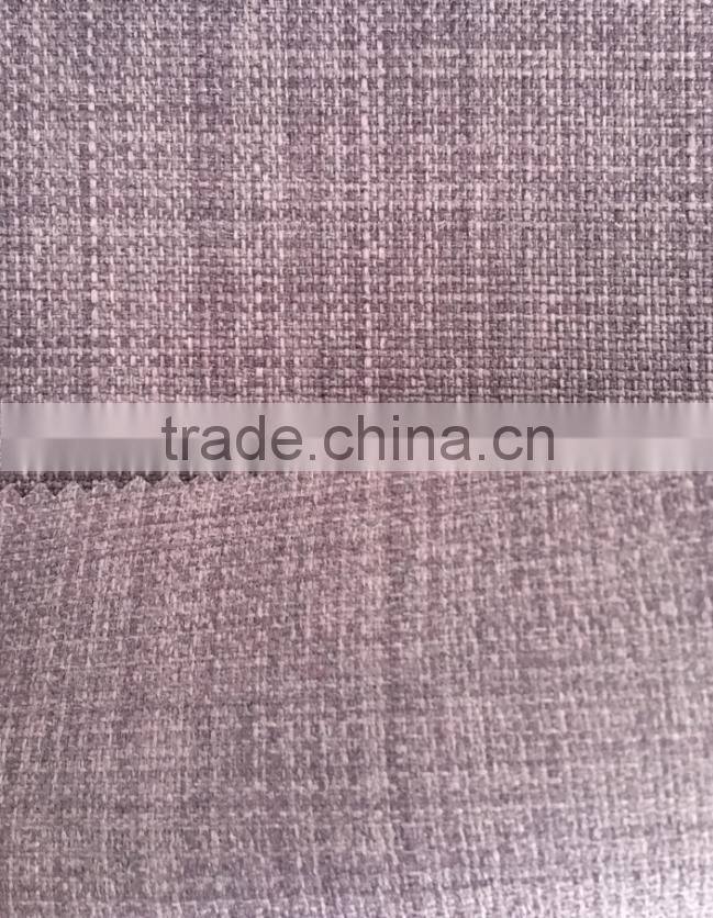 100% polyester double color faux linen sofa fabric