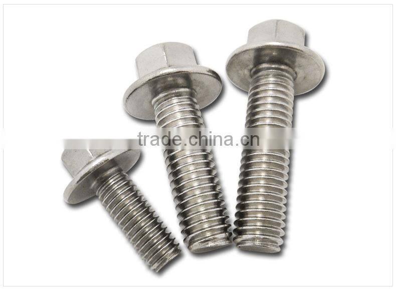 Supplier from China GT Stainless Steel a2 a4 Hex Head Flange Bolt DIN931 DIN6912