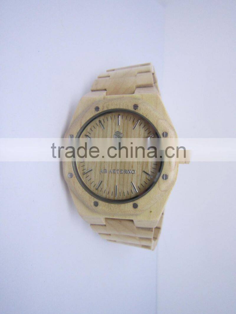 100% natural wood watch red sandal wood unisex style Japan movement water proof natural wood watch