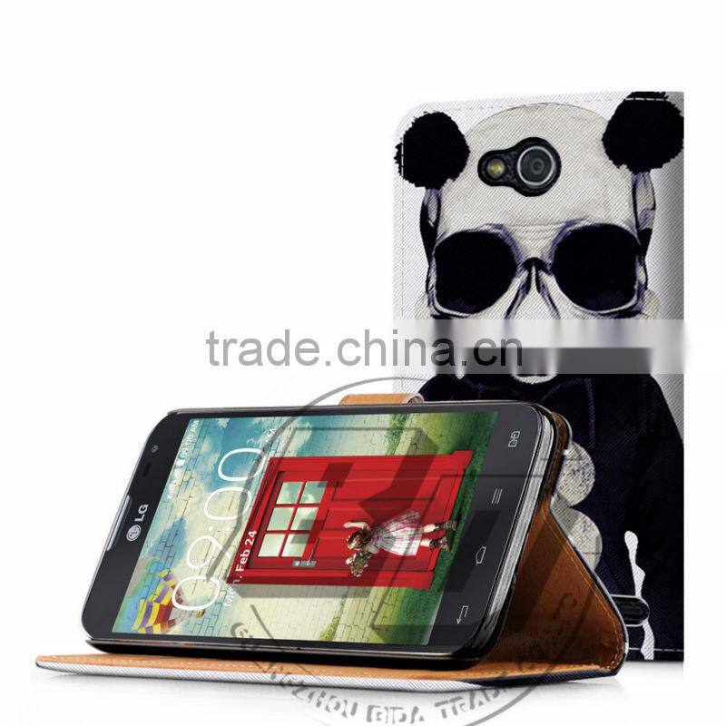 For LG Optimus G Pro 2 High Quality Print Card Holder Flip PU Folio Wallet Leather Case Cover Moible Phone Csae