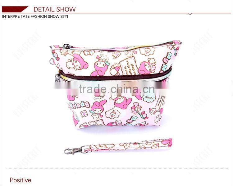 vivisecret two zipper big size brand cosmetic bag for women OEM