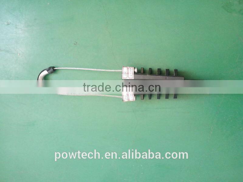 Plastic dead end clamp / FTTH cable tension clamp
