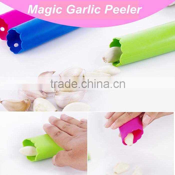 Wholesale High quality Silicone Magic Garlic Peeler for Home Kitchen