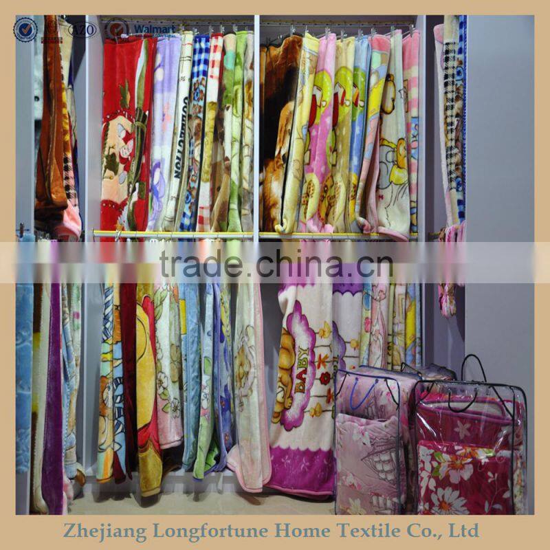100%polyester Manufactory wholesale cartoon flannel&sherpa baby toys animal printed mink blanket
