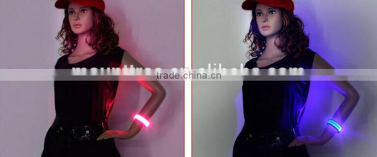 Wholesale High Quality Colorful Fashion Customized Nylon LED Flash Wristband