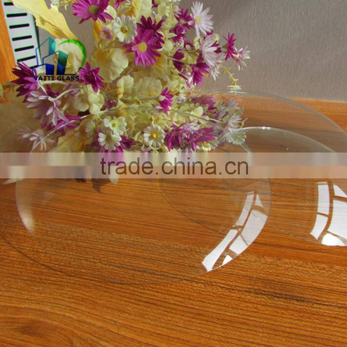 high quality round clear sheet glass for wall clocks