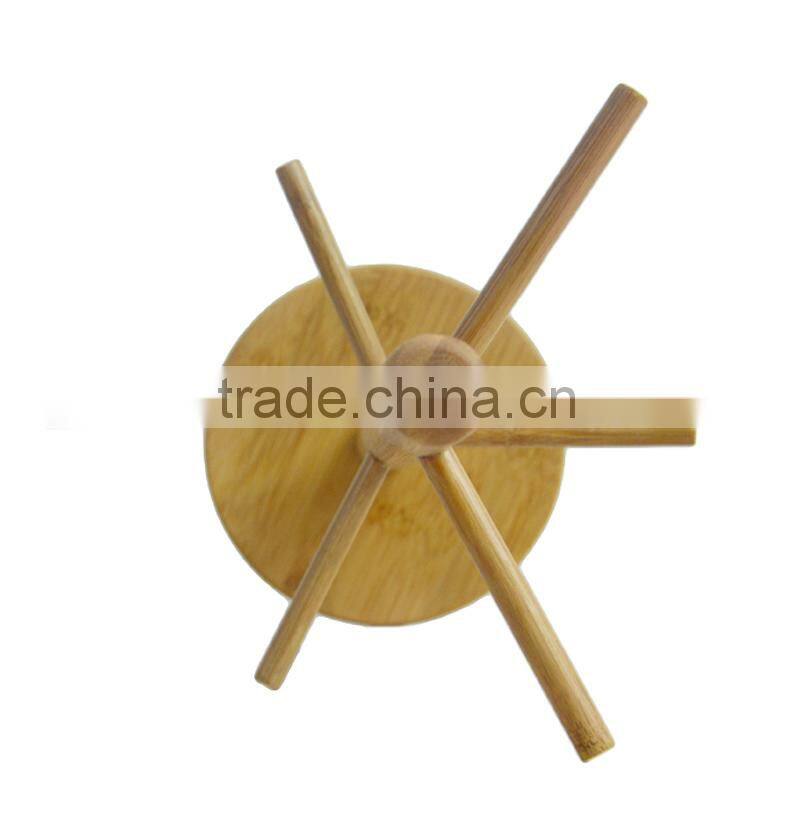 Bamboo 6 Cup Holder / Coffee Mug Stand / Mug Hanger Rack--Xingyuan