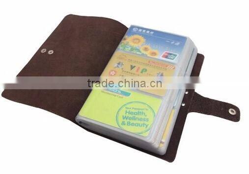 Customized design Leather Card Id Card Business Card Holder Case Book