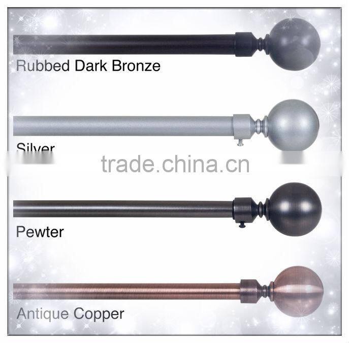 Leaves Finial Curtain Rod Set