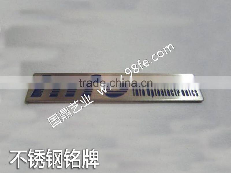 Cheap new coming logo etched stainless steel cards