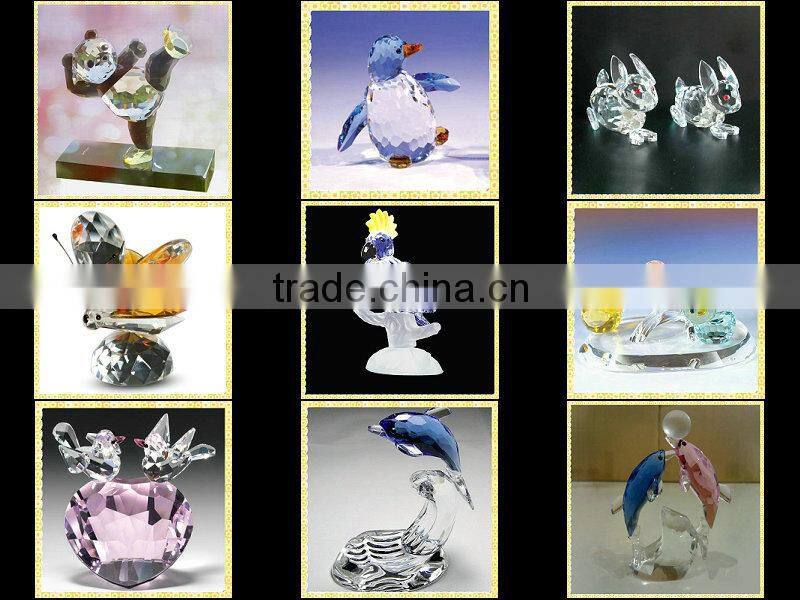 Elegant Engraving Colors Crystal Owl For Holiday Cooperation Gifts