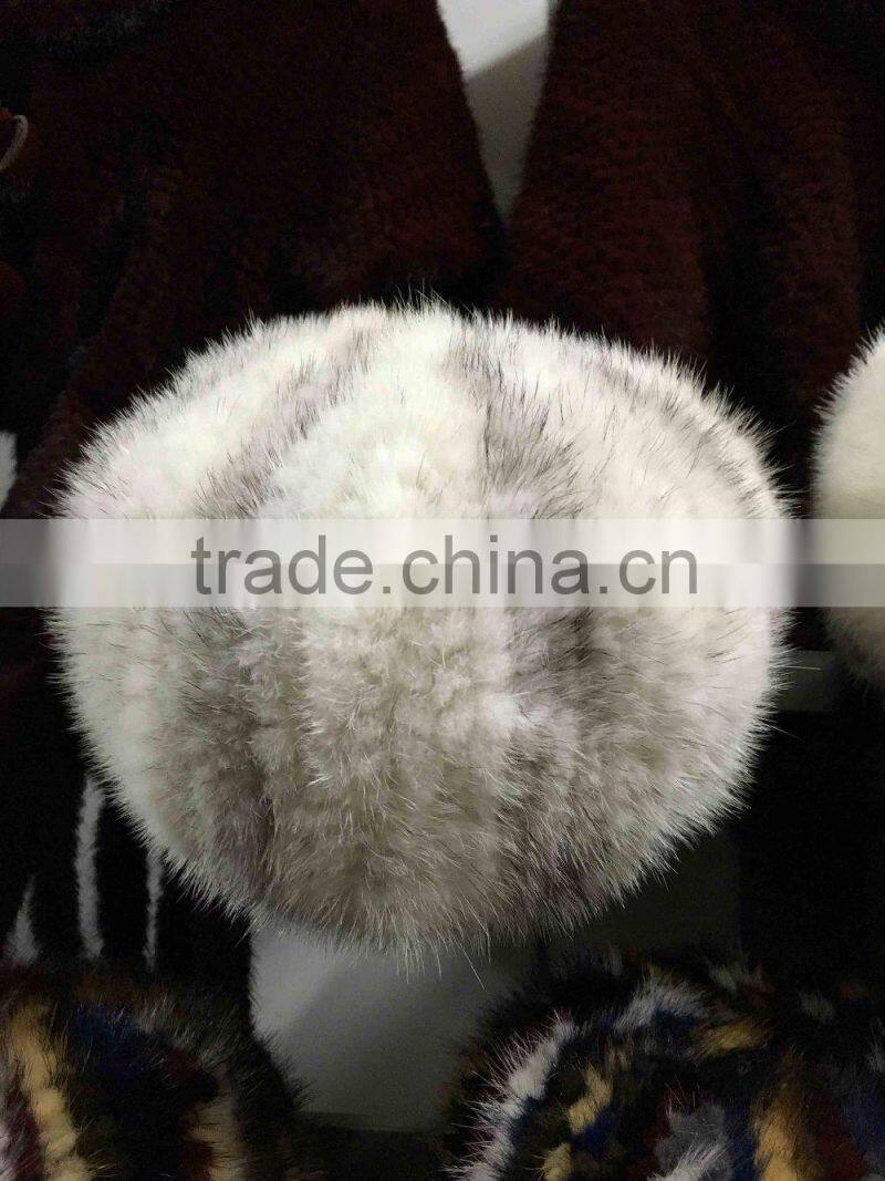 wholesale colored mink fur hat H4